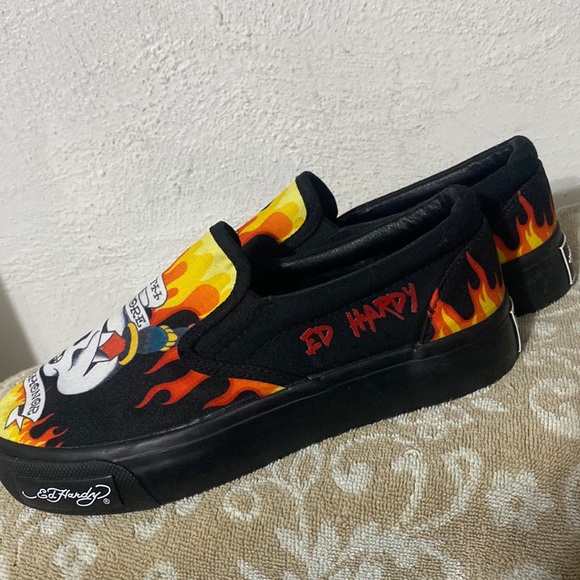 Ed Hardy💀🔥Canvas👟8+Perfume+💀Skull⭐️Cap - Picture 10 of 13